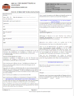 Fiche d'inscription 2026-2027